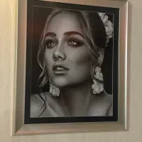 تابلو نقاشی دکوراتیو سیاهقلم هایپررئال