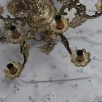 دو عدد لوستر برنزی سایز بزرگ ۱۲شعله|لوستر و چراغ آویز|همدان, |دیوار