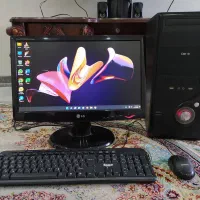 کامپیوتر پرسرعت h61 رم 8 گرافیک 2 مانیتور 19 LED