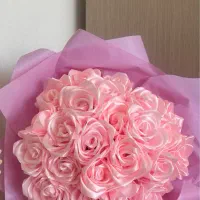 دسته گل روبانی