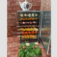 کباب پز موتور دار بدون دود منقلی دادلیسان ۱۴ سیخ