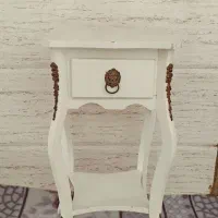 میزتلفن سفید سالم  یک کشو|میز تلفن|آستانه اشرفیه, |دیوار