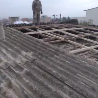 گرفتن شکاف ایرانیت حلب ناودانی سقف|خدمات پیشه و مهارت|گرگان, |دیوار