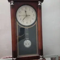 ساعت دیواری چوبی جنس اعلا قهوه ای سوخته عقربه دار