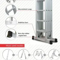 نردبان آلمینیوم چهار تکه(مفصلی)