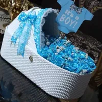 گهواره گل برای نوزاد پسر