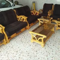 مبل هشت نفره با چوب روس