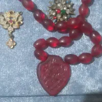 گردنبند عقیق و دو پلاک تزئینی|کلکسیون اشیاء عتیقه|قائمشهر, |دیوار