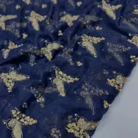 حریر سوزن دوزی طرح پروانه ای رسید|لباس|یاسوج, |دیوار