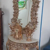 آینه شمعدان آلومینیوم طرح برنز