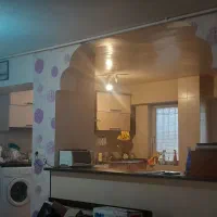 کابینت آشپزخانه  هود  آجر آنتیک پشت TV