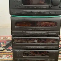 فروش ضبط صوت ژاپنی اصل با برق ۱۱۰ همراه دوتا باند