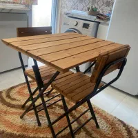میز صندلی تاشو چوبی باکیفیت
