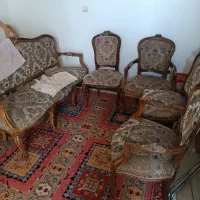 مبل استیل چوب گردو