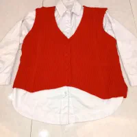 لباس دوتیکه یلدایی جلقه بافت وشومیزبا ارسال|لباس|گلستان (تهران), |دیوار