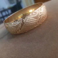 النگو پهن طلا روس تکپوش  باکیفیت رنگ ثابت تضمینی