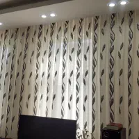 پرده حریر کتان پرچین