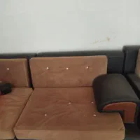 مبل راحتی تمیز 8نفره چرم
