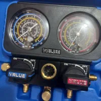 گیج دو قلو شارژ گاز و ست جوشکاری هوا گاز