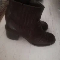 کفش چرم نیم بوت قهوه ای نو