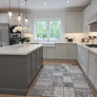 گلیم فرش طوسی شیک