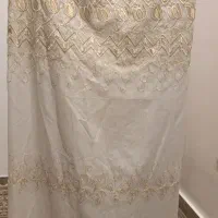 پرده حریر طرح دار