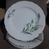 بشقاب گل گندم و پیاله بلوری