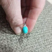 فروش انگشتر نقره با فیروزه امریکایی|بدلیجات|صفادشت, |دیوار