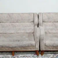 مبل ۷نفره و جلو مبلی میز عسلی و پرده و میز تلفن|مبلمان خانگی و میز عسلی|کاشمر, |دیوار