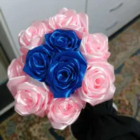 دسته گل روبانی