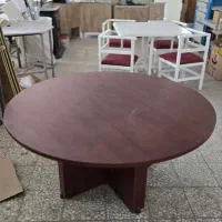 میز گرد ماهگونی تمام MDF