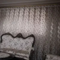 پرده حریر طرح دار