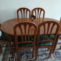 میز غذاخوری شش نفره چوبی