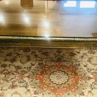 میز جلو مبلی و عسلی تمام چوب برنزکاری