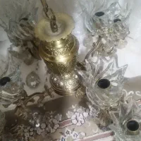 فروش فوری لوستر سنگین برنجی۸شعله برنزی