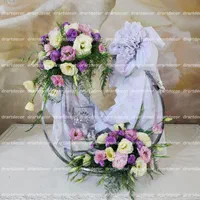 خنچه عروس با گل طبیعی (مشهد)