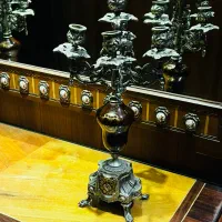 میز تلوزیون چوبی واینه و کنسول و شمعدان منبت|میز تلویزیون|مشهد, هفت تیر (حافظ)|دیوار