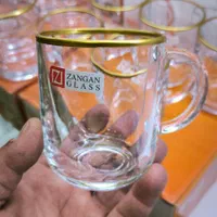فنجان چای خوری زنگان وارداتی نشکن لب طلا «امیددکور