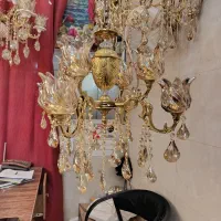 لوستر هشت شعله لوتوس برنجی با ضمانت رنگ