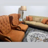 فروش فوری تخفیف زیر قیمت مبل ۸ نفره چستر پارچه ترک