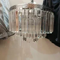 لوستر کریستالی فلزی