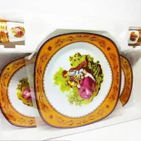 سرویس چینی طرح لیلی و مجنون 18نفره|ظروف سرو و پذیرایی|مشگین شهر, |دیوار