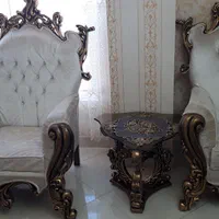 مبلمان استیل سلطنتی سفید رنگ و میز نهارخوری|مبلمان خانگی و میز عسلی|تهران, منیریه|دیوار