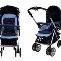 کالسکه تاشو و کریر کاپلا (سرمه ای،۳تکه، ساخت کره)