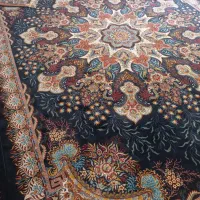 فرش ۱۲متری جفت سورمه ای هفتصد شانه