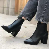 بوت پاشنه دار جلو زیپ دار