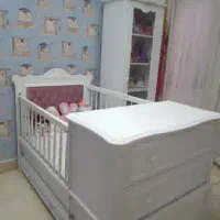 تخت و دراور کودک و نوجوان(دو منظوره) برند آپادانا