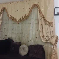 پرده پذیرایی همراه با متعلقات و یک عدد والن جدا