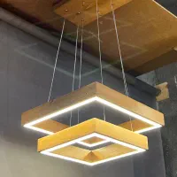 لوستر چوبی/لوستر مدرن خطی/ام دی اف و چوب