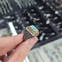 انگشتر نقره ۹۲۵ فیروزه نیشابور اصل مردانه|جواهرات|اصفهان, عسگریه|دیوار